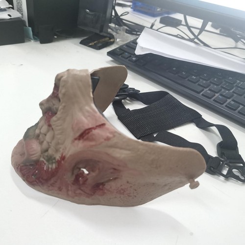 New Army Zombie Skull Half-face Corpse Airsoft Paintball Tactical Protect Mask G - Picture 17 of 20