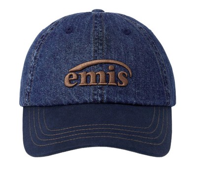 NEW EMIS Washed Denim Ball Cap Hat Blue Navy Genuine No Tariffs In US