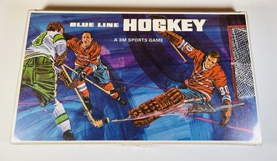 Vintage 3M Blue Line Hockey Board Game Complete Sports Strategy Game