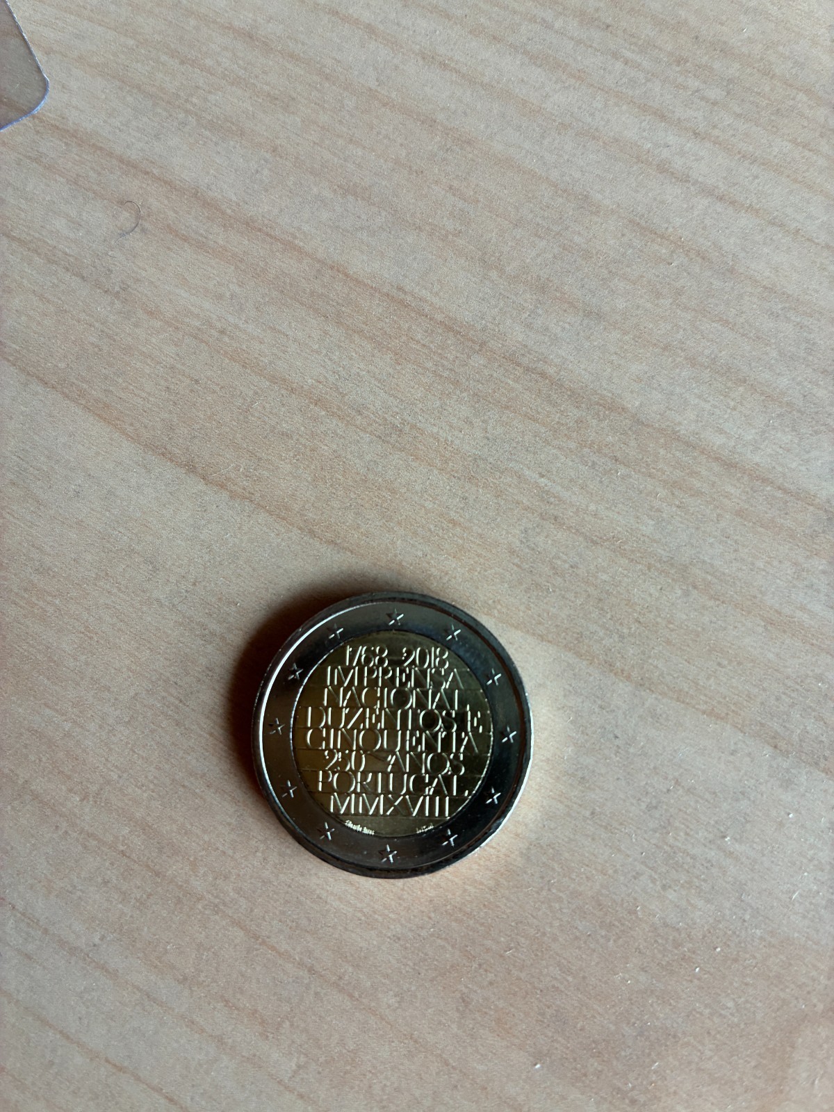 2 EURO PORTUGAL 2018 250 ANS DE L'IMPRIMERIE COMMEMORATIVE NEUVE