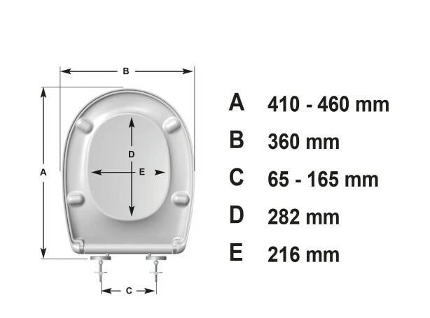 Sedile WC Bemis Click & Clean 410 x 360 mm termoindurente bianco - Immagine 3 di 4