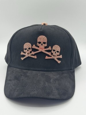 El Barbas Hats | F.E.S Rose Gold Triple Skull Cap