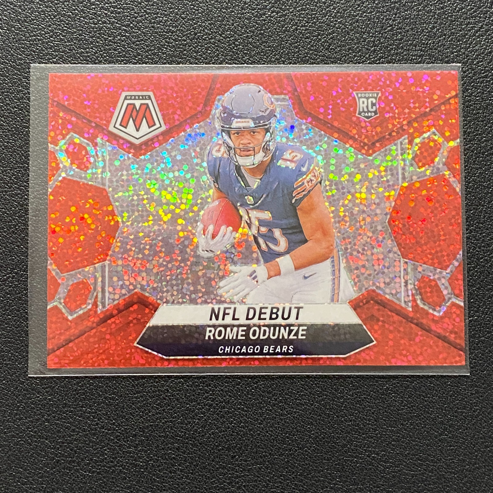 2024 Mosaic Rome Odunze RC Red Sparkle Prizm Rookie NFL Debut #281 Bears