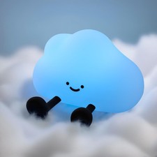 Cloud Night Light, Colorful Silicone Night Lights for Nursery, Rechargeable D...