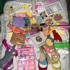 80s 90s Vintage Barbie Lot of Accessories Furniture Shoes Socks Magazine Rack