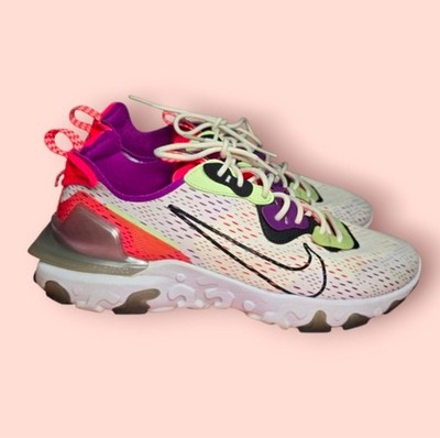 Nike Men's React Vision Barely Volt Pink Lightweight Casual Sneakers 11 Comfort