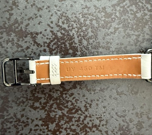 Apple Watch Hermes biały dwuwarstwowy skórzany zegarek z Japonii rzadki towar przedmiot słodki - Zdjęcie 12 z 12
