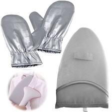 Bimkole 2 St&uuml;ck Garment Steamer B&uuml;gelhandschuh, Anti Dampf Handschuhe L, grau