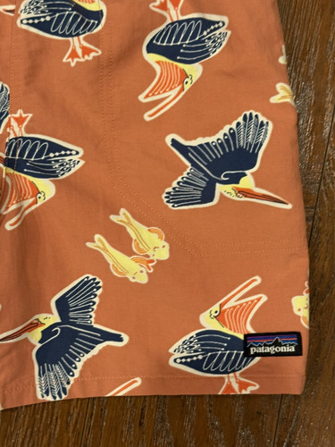 NWT Patagonia Kids Baggies Shorts 5" Lined Amigos Sienna Clay Size XL 14 - Picture 3 of 7