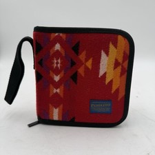 E6 Vintage Pendleton Wool CD/DVD Soft Zip Carry Case Aztec Holds 12 Disc