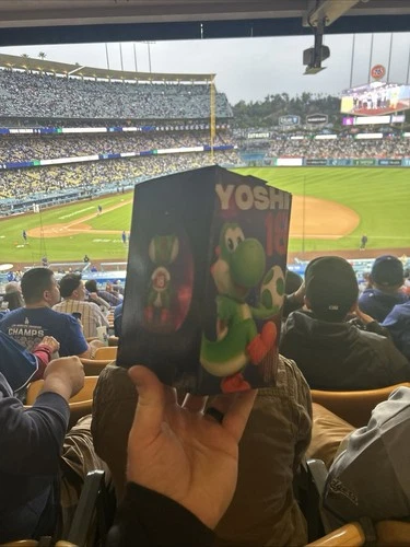 2026 Yoshi Dodgers Super Mario Bobblehead 3/31/26 SGA Nintendo Movie