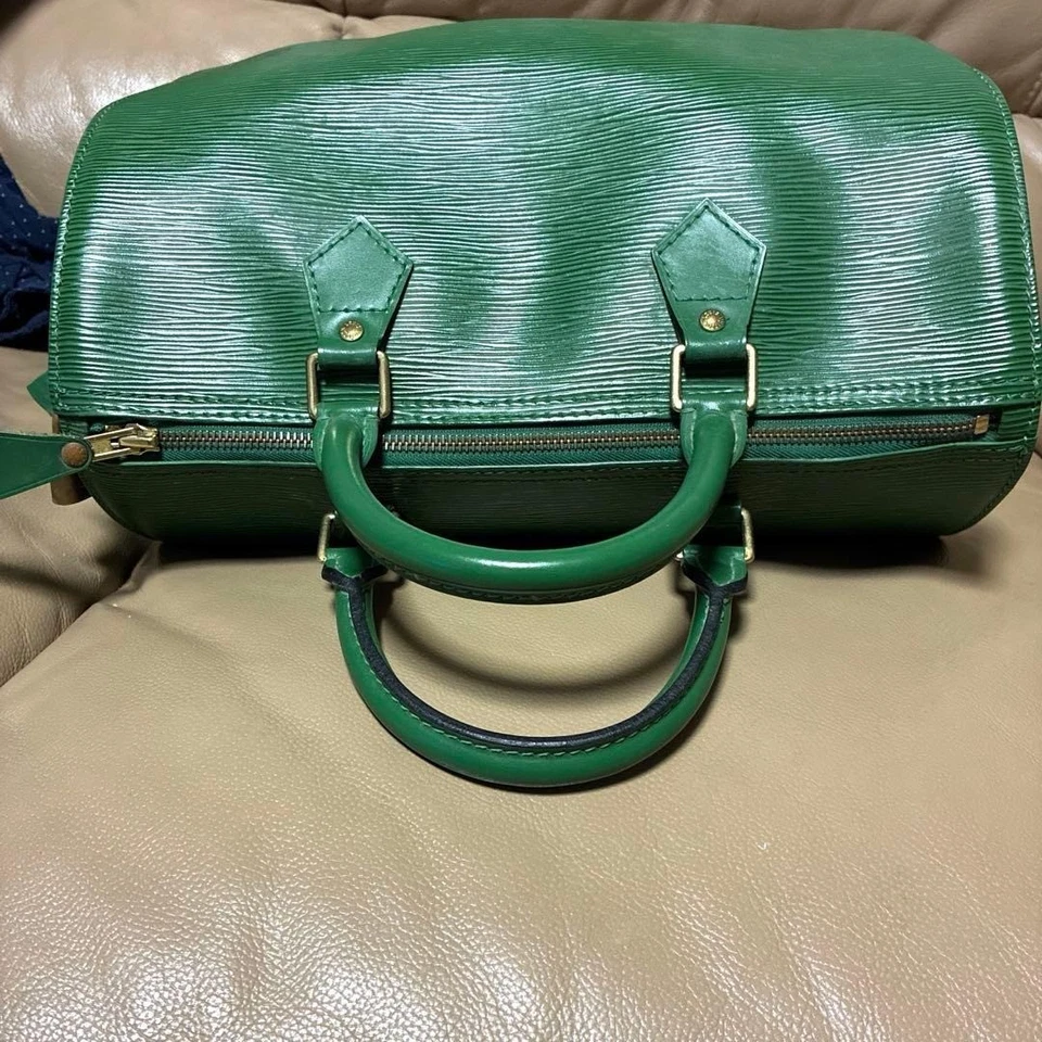 Louis Vuitton Speedy 30 Borneo Green Epi Bag From JAPAN - Image 2 of 4