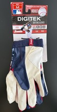 Franklin Digitex Adulto Mediano Guantes de Bateo de Béisbol Rojo Blanco Azul Nuevos