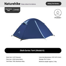 Outdoor Camping Tent 2-3 People Double Layer Canopy 210T Polyester Sunshade Wate