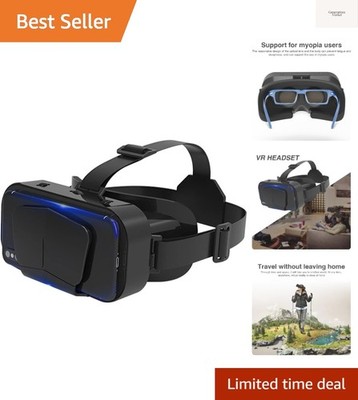 VR Headset 3D VR Glasses Universal Virtual Reality Goggles Support 360°Panora...