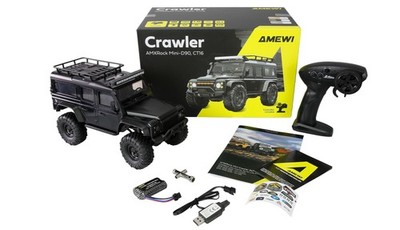 Amewi AMXRock Mini-D90 RC Crawler 1:16 RTR   4WD Scale Modell schwarz