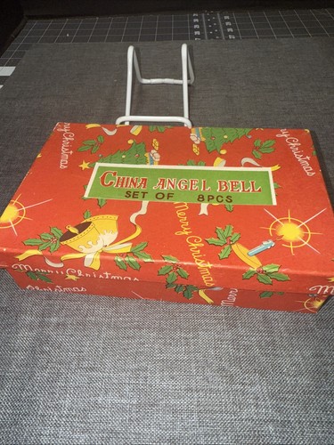 Vintage Mid Century Bone China Weihnachten Santa Engel Glocke Ornamente Japan - Bild 3 von 3