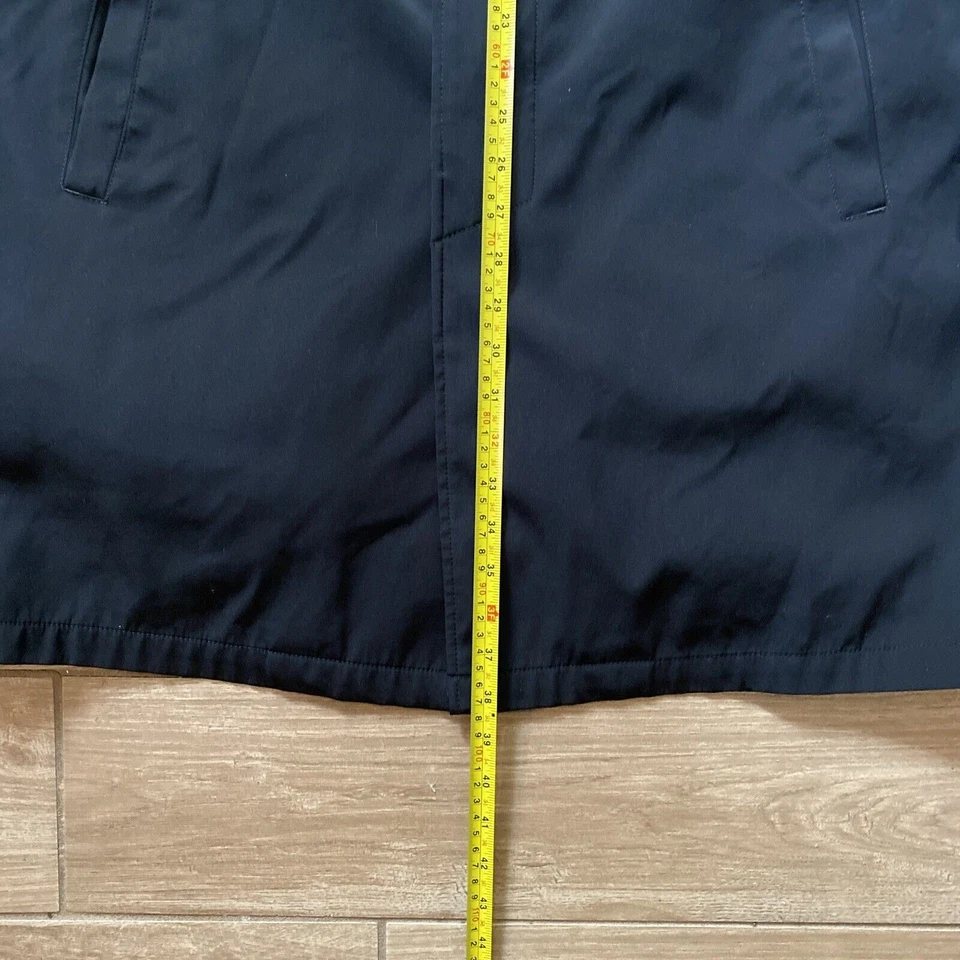 Abrigo largo Ralph Lauren abotonado negro resistente al agua para hombre talla 46R Foto 4 de 4