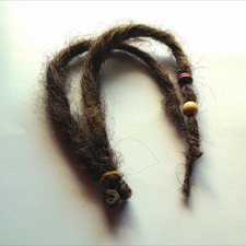  2 SE Single Ended Synth Dreads Dreadlocks Hair Extensions Brown