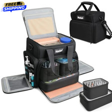 Wormhole Tattoo Travel Case 3 Removable Inner Pouches 2 Layers Portable Storage