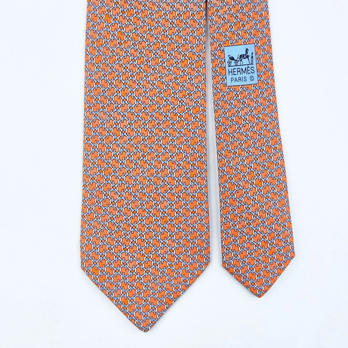 HERMÈS Orange Tie Ties for Men for sale | eBay
