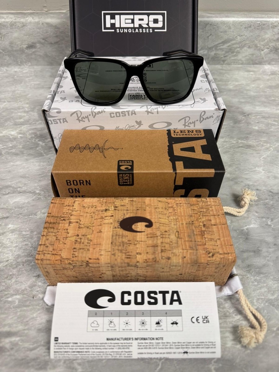 COSTA | NEW | MAY | 2009 - 02 | SHINY BLACK | GREY 580 GLASS Costa May M (57-15) with Gray lenses and Shiny Black frame  main image 4