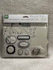 NEW Making Memories Black Tie 5x7 Album Kit Wedding Scrapbook Paper Embellishmen