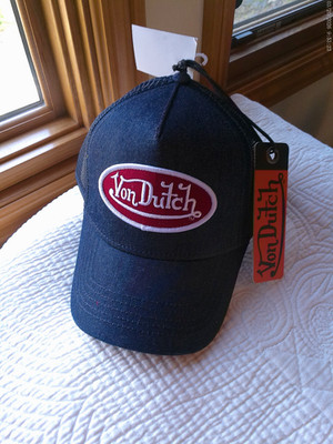VON DUTCH LOGO NWT MESH BACK CAP NAVY ONE SIZE OFFICIALLY LICENSED ADJUSTABLE