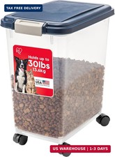 Dog Food Storage Container, Up to 30 lbs, Navy, Made in USA