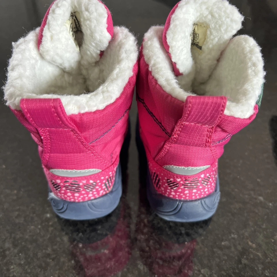 Kamik Boots Size 6 Girls Toddler Winter Waterproof Sherpa Lined Warm Hiking Pink - Image 4 of 4
