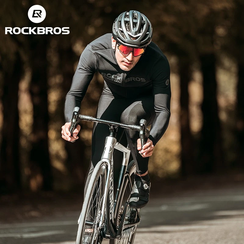 ROCKBROS 男式骑行服套装透气秋冬长袖运动 — 第 2/4 张图片