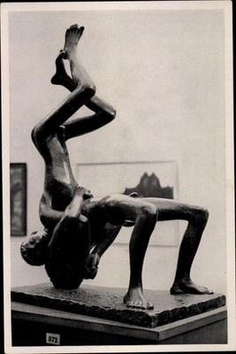 Sammelbild Olympia 1936, Plastik Ringende Knaben von Stig Blomberg - 10724861