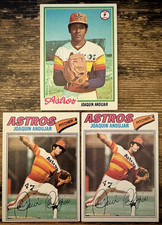 (2) JOAQUIN ANDUJAR 1977 Topps RC LOT! #67 1978 #158 Houston Astros ROOKIE! EXMT