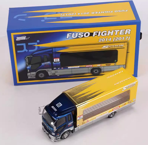 GCD 1:64 Plating Blue Spoon Fuso Fighter Truck Model Diecast Metal Car - Picture 2 of 15