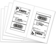 Half Sheet Laser Inkjet - Rounded Corner Shipping Address Labels - 5-1/2" X 8-