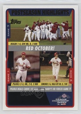 2005 Topps Postseason Highlights St Louis Cardinals Scott Rolen Jim Edmonds y0i
