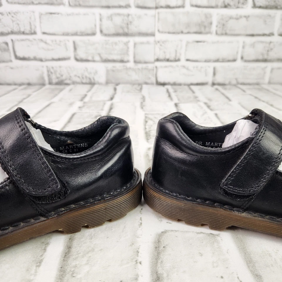 Dr Martens Maccy Mary Jane Girls US 12 UK 11 Black Leather Classic Shoes 6485 - Image 4 of 4