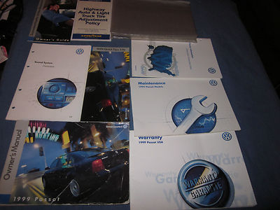 1999 VOLKSWAGEN PASSAT OWNERS MANUAL OWNER'S SET eBay Australia