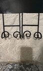 Picture/plate Holders Displays  Vintage black Metal Hanging  wall           c4