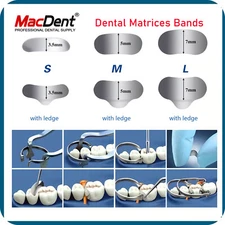 Dental Sectional Matrix System Contoured Metal Matrices Refill Matrix Bands 100x