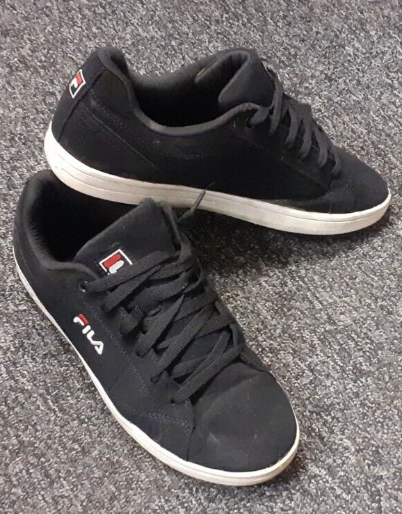 Fila Camalfi Low Leather Trainers 1SC60624 013 Black White UK Size 7