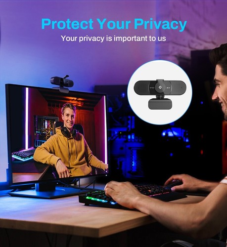 2K Streaming Webcam with Microphone EMEET C960 2K USB Web Camera W/Privacy Cover - Picture 8 of 12