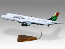 Airbus A320 Air Afriqiyah Desk Wood Airplane New Model Large Scale 1/100