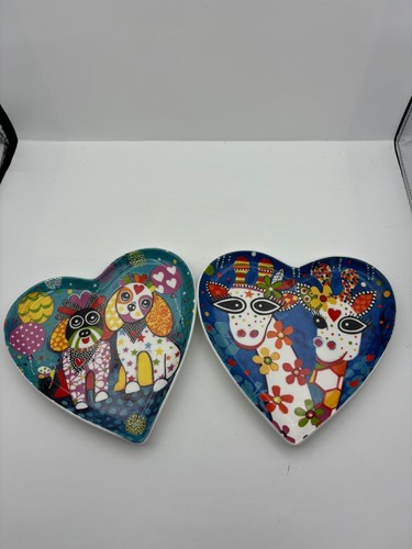 Maxwell & Williams Love Heart Porcelain Dish - Chicken Dance By Donna Sharam vgc