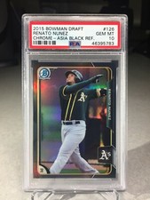2015 Bowman Draft Chrome Asia Black Refractor Renato Nunez #126 - PSA 10 - POP 1