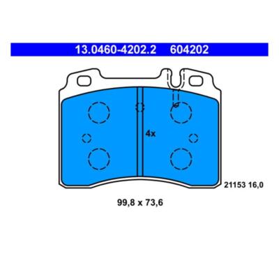 ATE Bremsbelagsatz, Scheibenbremse 13.0460-4065.2 Für MERCEDES