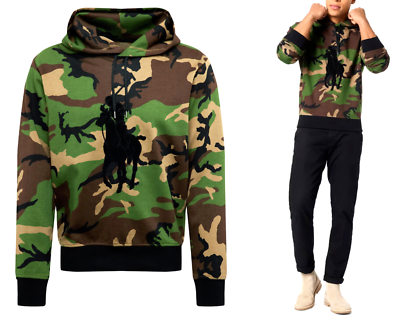 POLO RALPH LAUREN DOUBLE KNIT CAMO Hoodie Sweater Sweatshirt