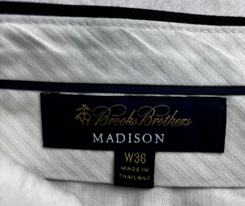 Brooks Brothers Madison Dress Pants Mens Dark Brown 100% Wool Pockets Size 36x29 - Picture 3 of 10