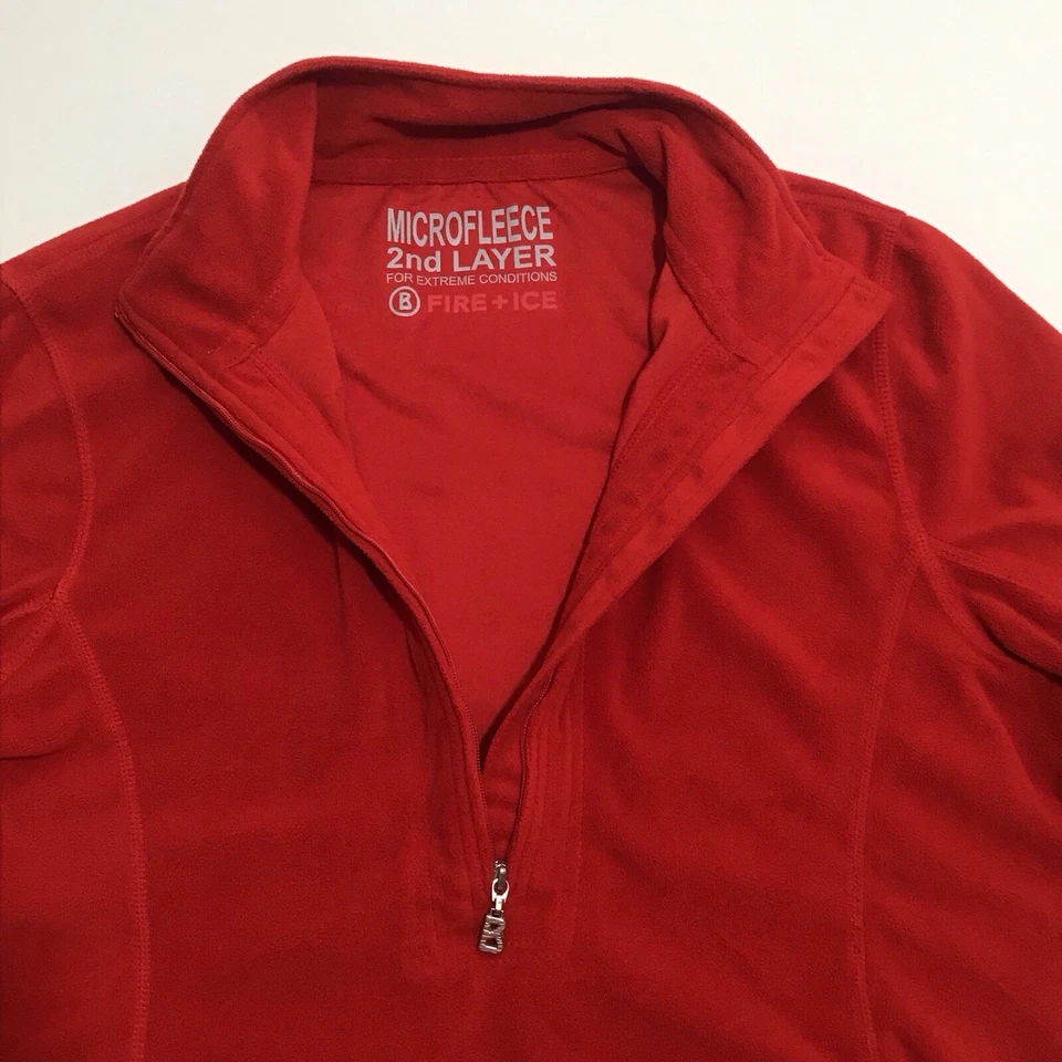 Bogner Fire & Ice Women's M/L 2nd Layer Micro Fleece Half Zip Red Pullover - Image 4 of 4