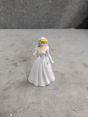 Disney Wedding Dress Cinderella Princess Queen Pixar Toy Figure 3'' Cake Topper 